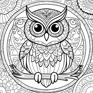 Owl Mandala Coloring Page 30923-24919