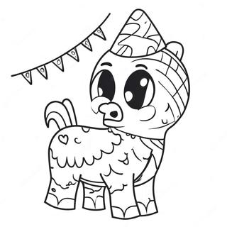 Happy Birthday Pinata Coloring Page 30934-24929