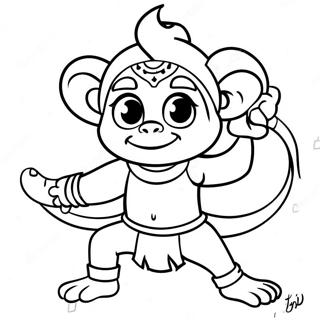 Playful Monkey King Coloring Page 30944-24938