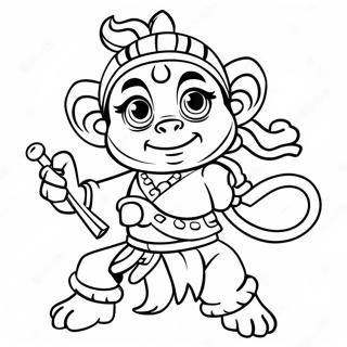 Playful Monkey King Coloring Page 30944-24940