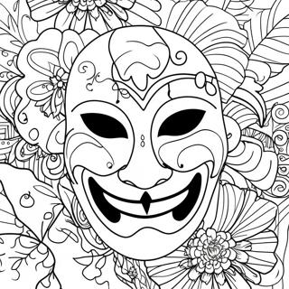 Halloween Mask Coloring Pages