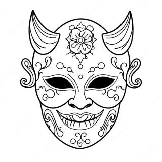 Halloween Mask Coloring Page 30993-24975