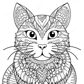 Cat For Adults Coloring Pages