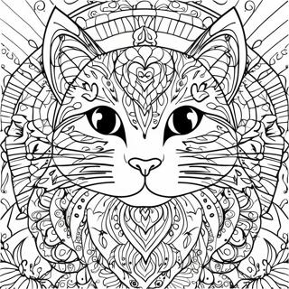 Cat Mandala Coloring Page 31013-24992