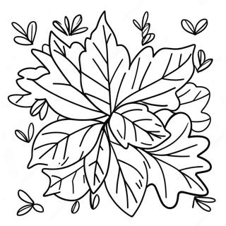 Cute November Leaves Coloring Page 3101-2580