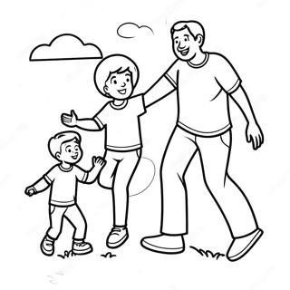 Dad And Son Coloring Pages