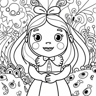 Alice In Wonderland Trippy Coloring Pages