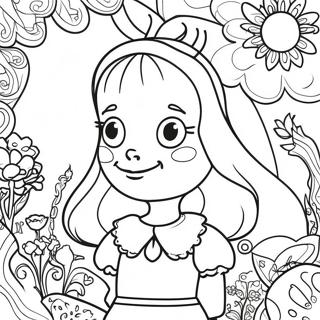 Alice In Wonderland Trippy Coloring Page 31083-25050