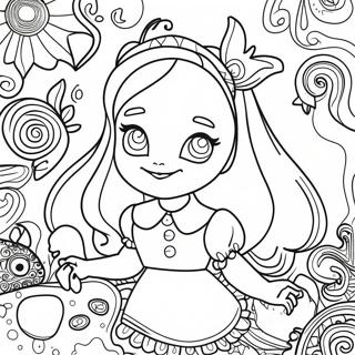 Alice In Wonderland Trippy Coloring Page 31083-25052