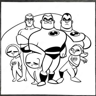 Incredibles 2 Family Coloring Page 31093-25055