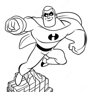 Mr Incredible In Action Coloring Page 31094-25059