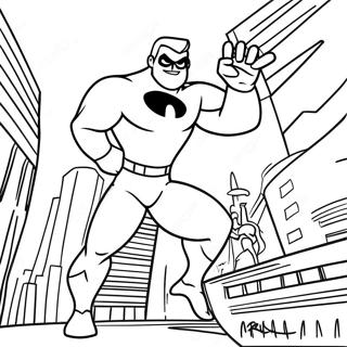 Mr Incredible In Action Coloring Page 31094-25060