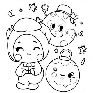 Cocomelon Christmas Characters Coloring Page 31112-25068