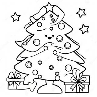 Joyful Cocomelon Christmas Tree Coloring Page 31113-25073