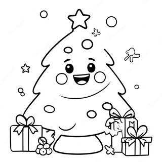 Joyful Cocomelon Christmas Tree Coloring Page 31113-25074