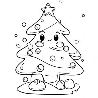 Joyful Cocomelon Christmas Tree Coloring Page 31113-25076