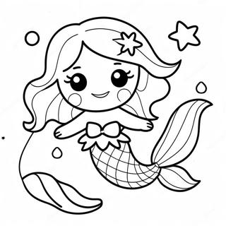 Mermaid Adorable Coloring Page 31132-25086