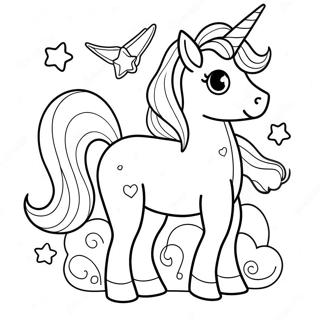 Cute Unicorn Fantasy Coloring Page 31133-25089