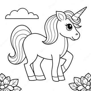 Cute Unicorn Fantasy Coloring Page 31133-25090