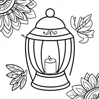 Kindergarten Diwali Lantern Coloring Page 31142-25095