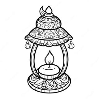 Kindergarten Diwali Lantern Coloring Page 31142-25096