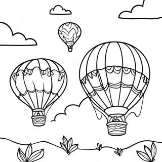 Colorful Hot Air Balloons Over New Mexico Coloring Page 31173-25121