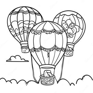 Colorful Hot Air Balloons Over New Mexico Coloring Page 31173-25122