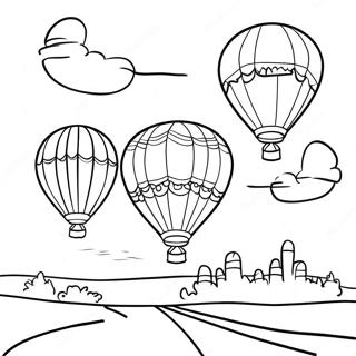 Colorful Hot Air Balloons Over New Mexico Coloring Page 31173-25124