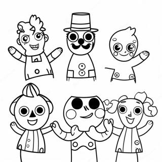 Colorful Puppet Friends Coloring Page 31193-25141