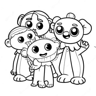 Colorful Puppet Friends Coloring Page 31193-25142