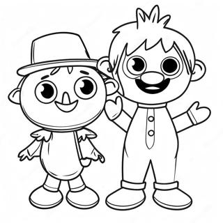 Colorful Puppet Friends Coloring Page 31193-25144