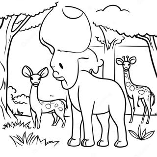 Savanna Animals Coloring Page 31202-25139