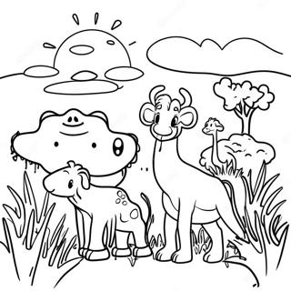 Savanna Animals Coloring Page 31202-25140