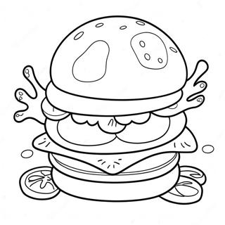 Krabby Patty Coloring Pages