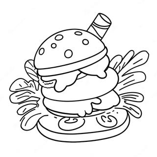 Krabby Patty Coloring Pages