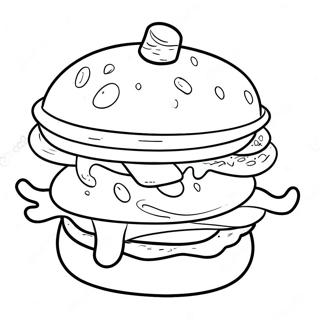 Delicious Krabby Patty Coloring Page 31213-25150