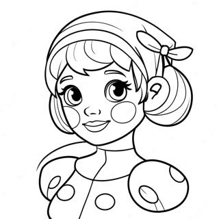 Charming Marinette With Her Ladybug Costume Coloring Page 31223-25165