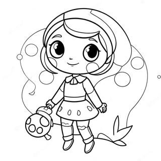 Charming Marinette With Her Ladybug Costume Coloring Page 31223-25166