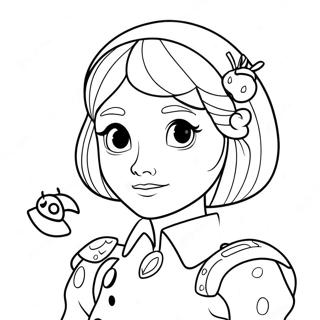 Charming Marinette With Her Ladybug Costume Coloring Page 31223-25167