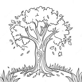 Fall Tree Outline Coloring Page 31262-25190