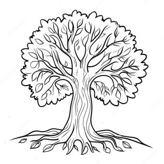 Fall Tree Outline Coloring Page 31262-25191