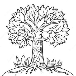 Fall Tree Outline Coloring Page 31262-25192