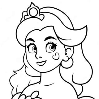 Princess Peach Face Coloring Pages