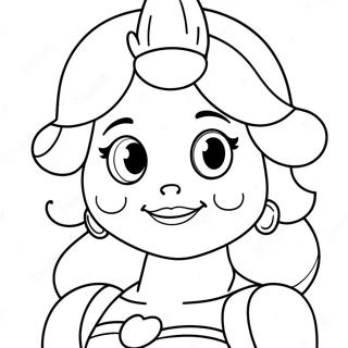 Princess Peach Face Coloring Page 31272-25203