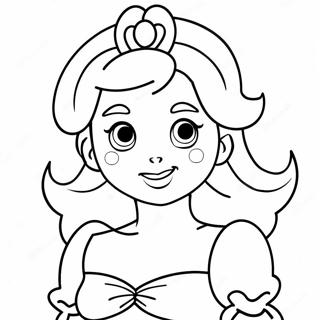 Princess Peach Face Coloring Page 31272-25204