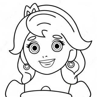 Princess Peach Face Coloring Pages