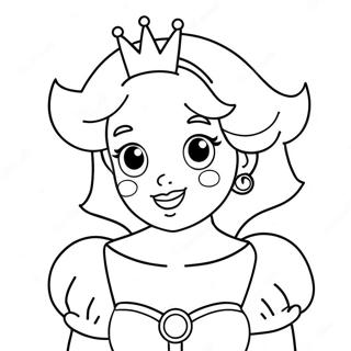 Cute Princess Peach Face Coloring Page 31273-25198