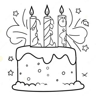 Colorful Birthday Card Coloring Page 31292-25214