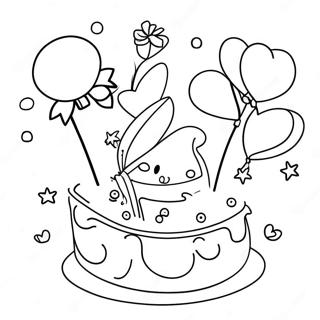 Colorful Birthday Card Coloring Page 31292-25215