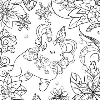 Festive Holiday Card Coloring Page 31293-25217